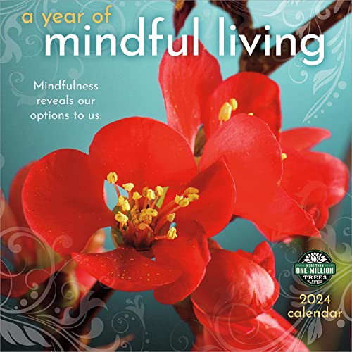Stock image for A Year of Mindful Living 2024 Wall Calendar | 12" x 24" Open | Amber Lotus Publishing for sale by HPB-Blue