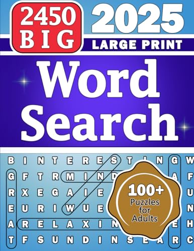 Immagine dell'editore per BIG 2450 Word Search 100+ Large Print Themed Puzzles for Adults Seniors and Teens: Seek n Find Game Book Volume 1 (Happy Puzzling!) venduto da California Books